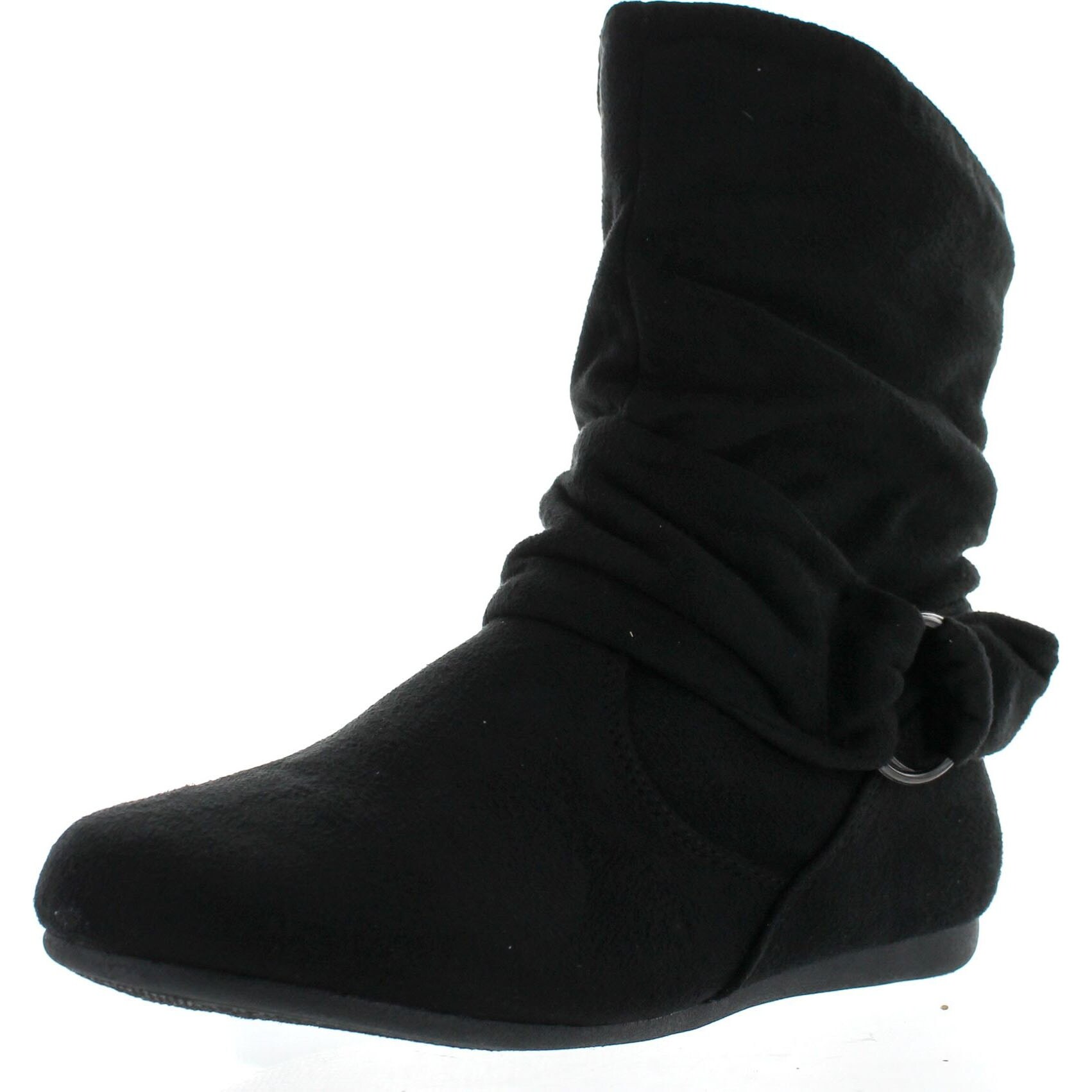 womens boots flat heel black