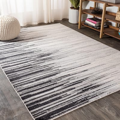 JONATHAN Y Shore Modern Half-Stripe Area Rug