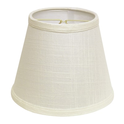 Cloth & Wire Slant Empire Hardback Lampshade with Bulb Clip, White