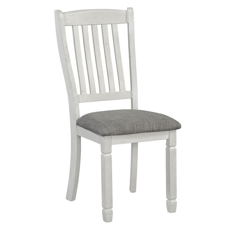 7 Piece Dining Table Set, Wooden Kitchen Furniture Set with Rectangle Table and 6 Upholstered Chairs with Shaped Legs