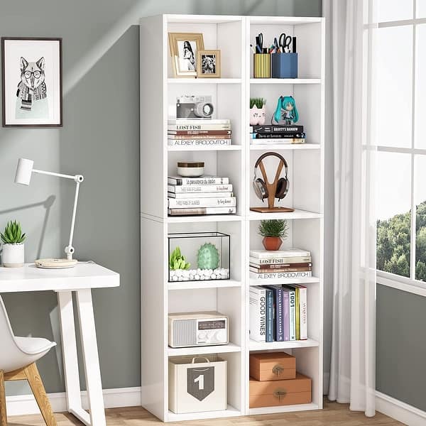 70.9 Inch Tall Narrow Bookcace, 6 Tier Open Bookshelf - On Sale