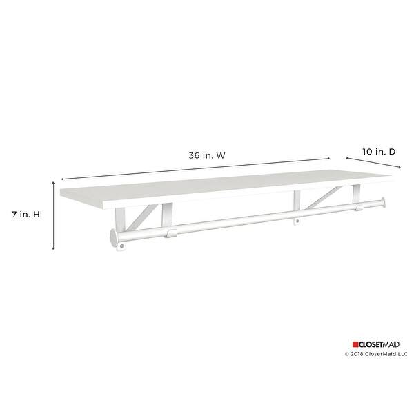 ClosetMaid Laminate Shelf Kit with Adjustable Hang Rod Bed Bath