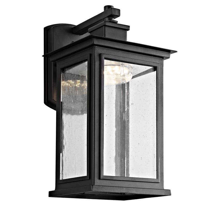 SAFAVIEH Taylen Outdoor Bronze Wall Lantern - 6.6"x7.4"x12.3" - 7"W x 7"D x 12"H