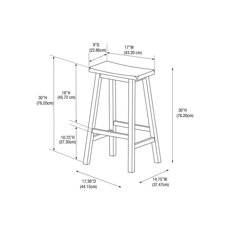 Linon Pitchfork Curved Saddle Seat Bar Stool On Sale Bed Bath