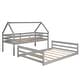 preview thumbnail 8 of 31, Separate Bunk Bed,Two Separate Beds,Twin over Full House Bunk Bed with Built-in Ladder