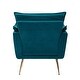 preview thumbnail 39 of 89, HULALA HOME 1ida Modern Velvet Tufted Accent Armchair with Gold Metal Legs