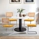preview thumbnail 1 of 6, Bauhaus Cantilever Rattan Cane Side Dining Chairs Set of 4 - Yellow