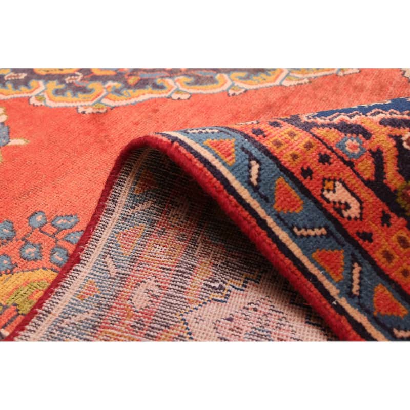 ECARPETGALLERY Hand-knotted Kayseri Vintage Light Red Wool Rug - 6'8 x 10'4