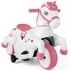 preview thumbnail 27 of 25, Gymax 12V Kids Ride on Unicorn Toy w/ Training Wheels Music One-button