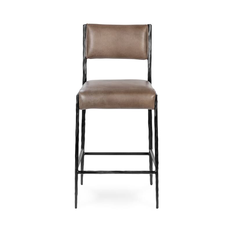 Classic Home Kayne Leather Counter Stool