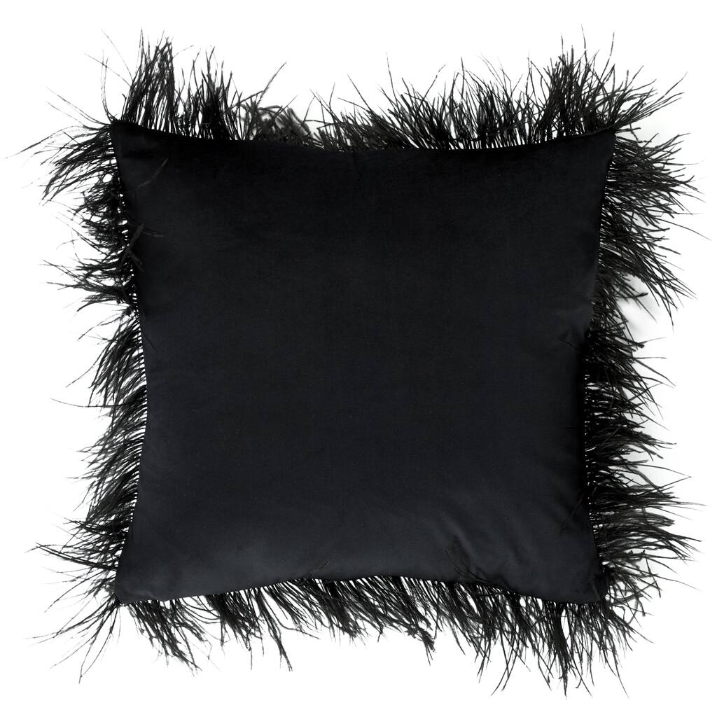 Cotton Fabric Pillow Decorative - Black - Roche River Decor