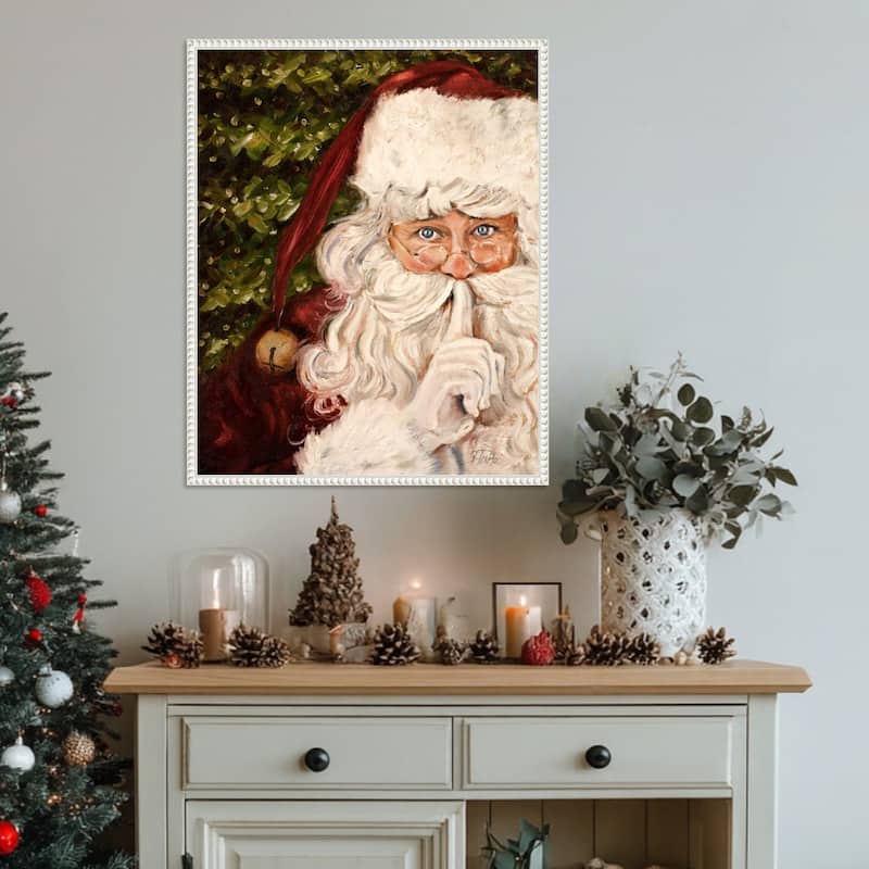 Secret Santa by Patricia Pinto Framed Canvas Wall Art Print