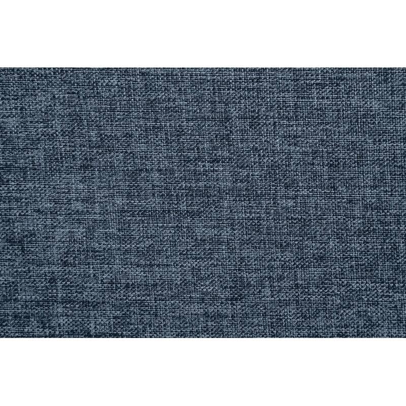 Navy Polyfiber Convertible Bed Sofa with Tufted Cushion and Wooden Legs