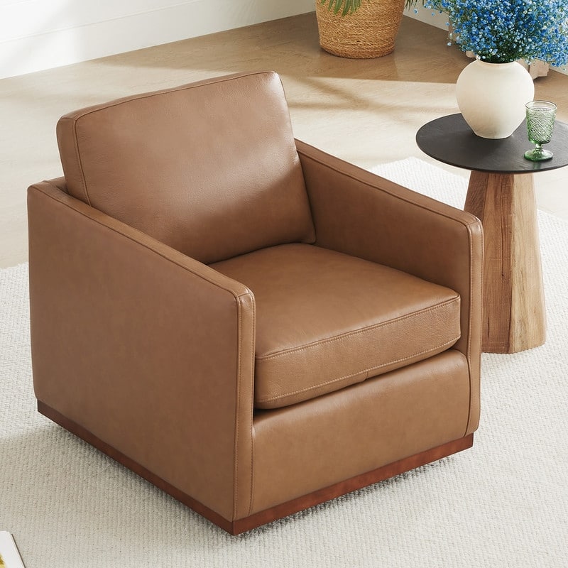 Spruce & Spring Shane Modern Swivel Accent Arm Chair