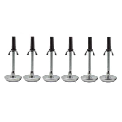 Adjustable 5.8" Threaded Bed Frame Riser Glide Legs, Set of 6 Glides.