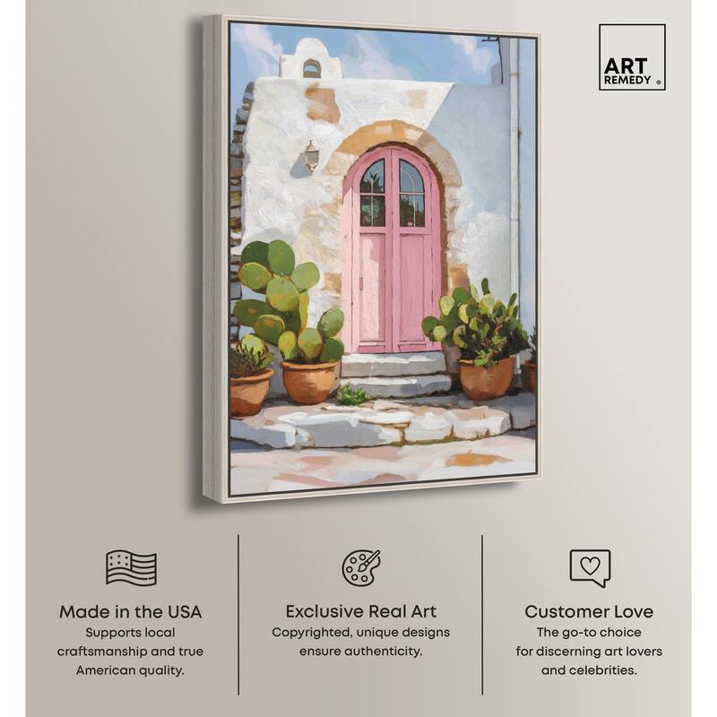 Pink Door I Canvas by Art Remedy