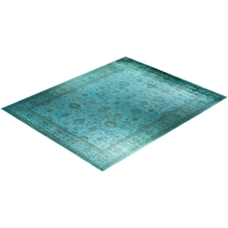 Vibrance, One-of-a-Kind Hand-Knotted Area Rug - Blue, 12' 0" x 14' 8" - 12' 0" x 14' 8"