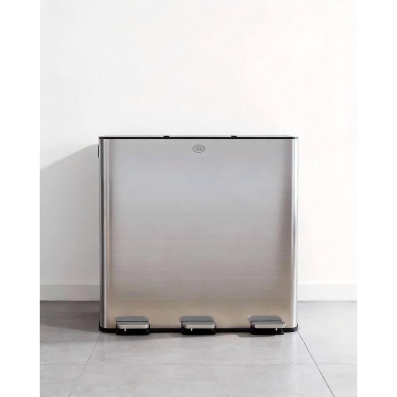 3 Compartments Trash Can, with Lids Airtight - 3*30L