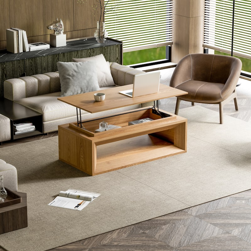 Lift-Top Coffee Table Tea Table with Storage, Center Table Side Table End Table Accent Table with Shelf