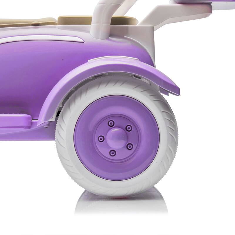 Purple Kids Electric Car Ride-On Car 2-Seater Ride-On Toy with Bluetooth Music