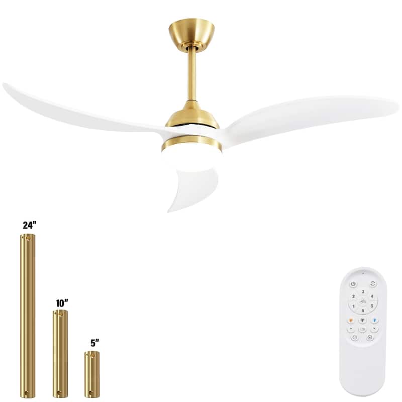 Sofucor 45 Inch Ceiling Fan with Light and Remote,Indoor/Outdoor with 3-Timer,Low Profile Quiet for Bedroom Living Room Patio