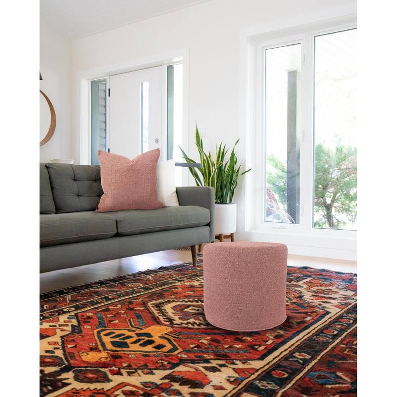 Allan Andrews No Tip Cylinder Ottoman with Cover, Panama Collection