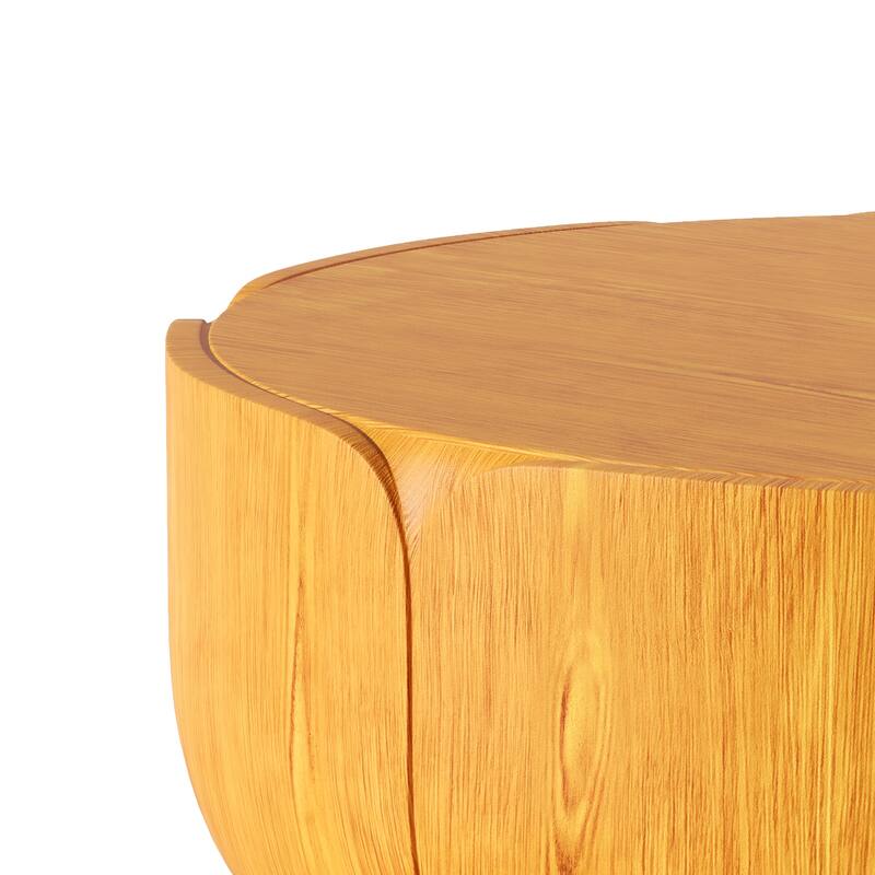 GDFStudio Evandor Tulip-Shaped Magnesium Oxide Coffee Table for Indoor and Outdoor