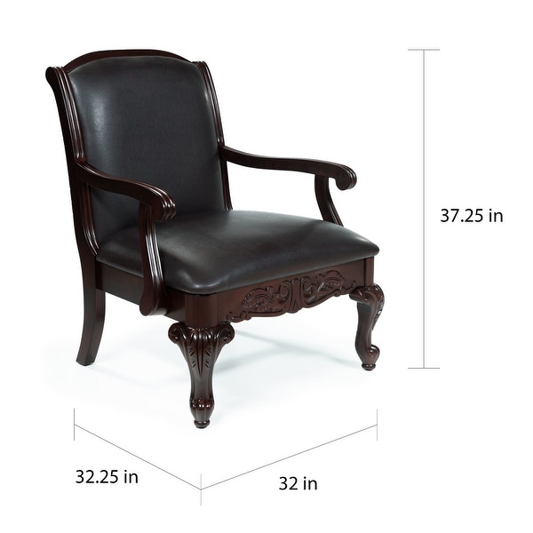 Furniture of America Alcor Traditional Dark Cherry Accent Chair