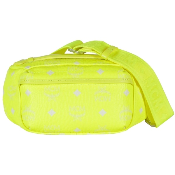 Shop MCM Neon Yellow Coated Canvas Small Crossbody Bag Sling Purse - Overstock - 31047952