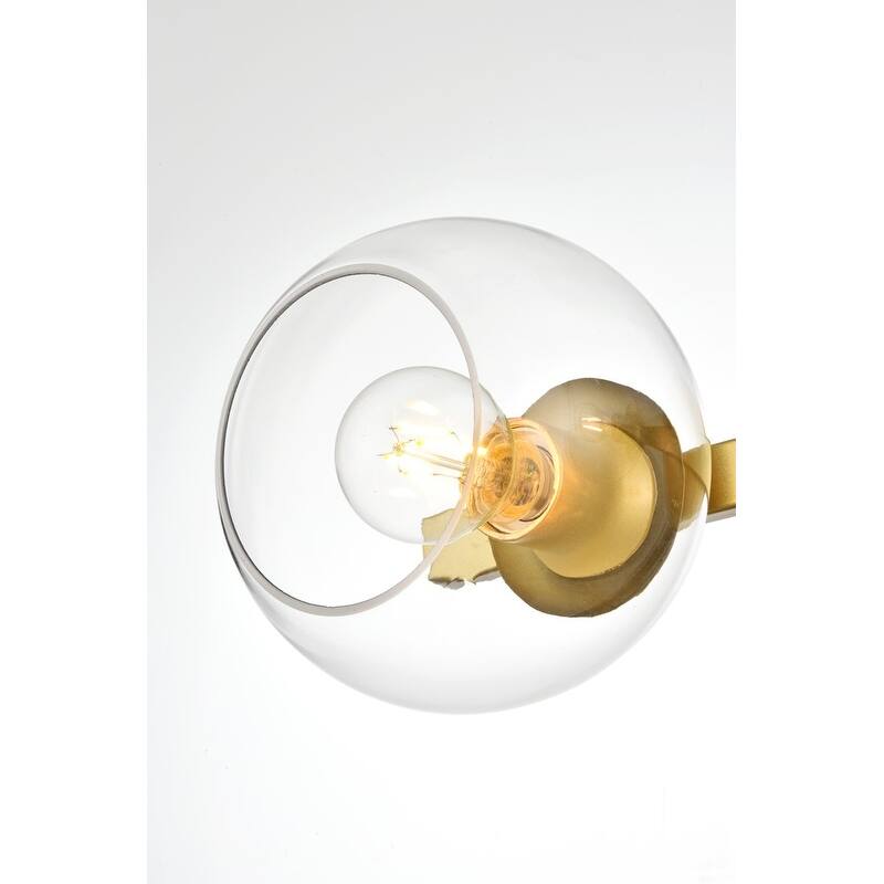 Roger 1 Light Black and Clear Bath Sconce