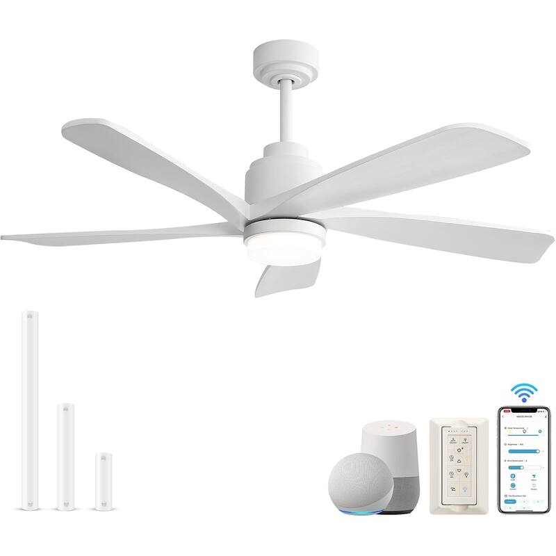 Modern Ceiling Fan With Light Smart Life APP Remote Control Timer For Alexa Google Bedroom Farmhouse