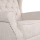 preview thumbnail 18 of 17, Dobles Fabric Tufted Wingback Rocking Chair by Christopher Knight Home