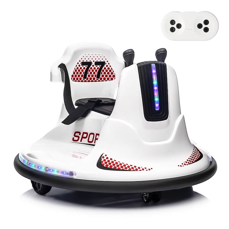 Toddlers Bumper Car Electric Ride On Car with Safety Belt 360 Spin
