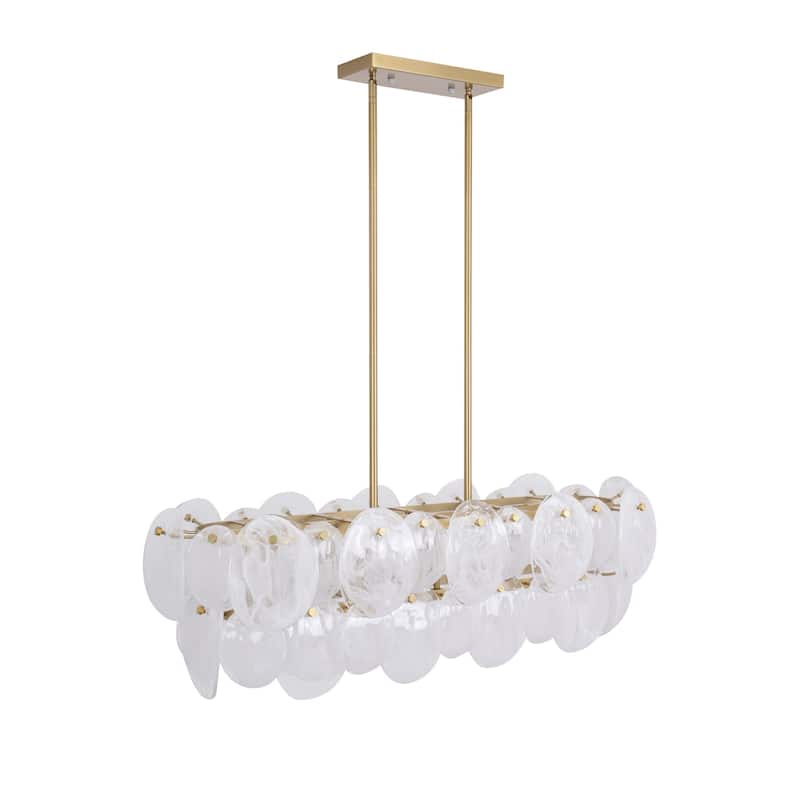 Artcraft Lily 7-Light Island-Light - Brushed Brass Finish