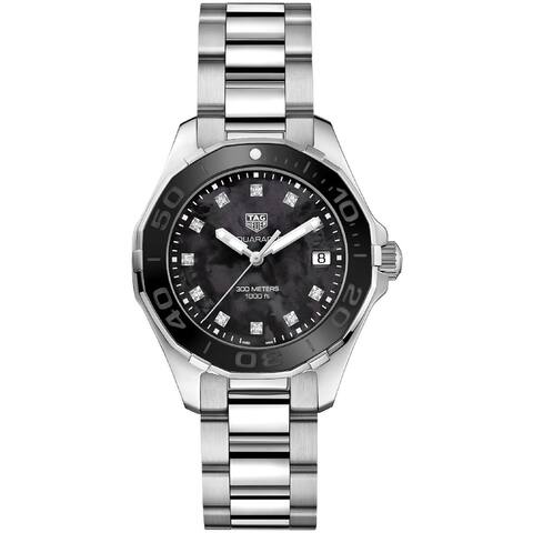 Tag Heuer Women's WAY131M.BA0748 'Aquaracer' Diamond Stainless Steel Watch - Black
