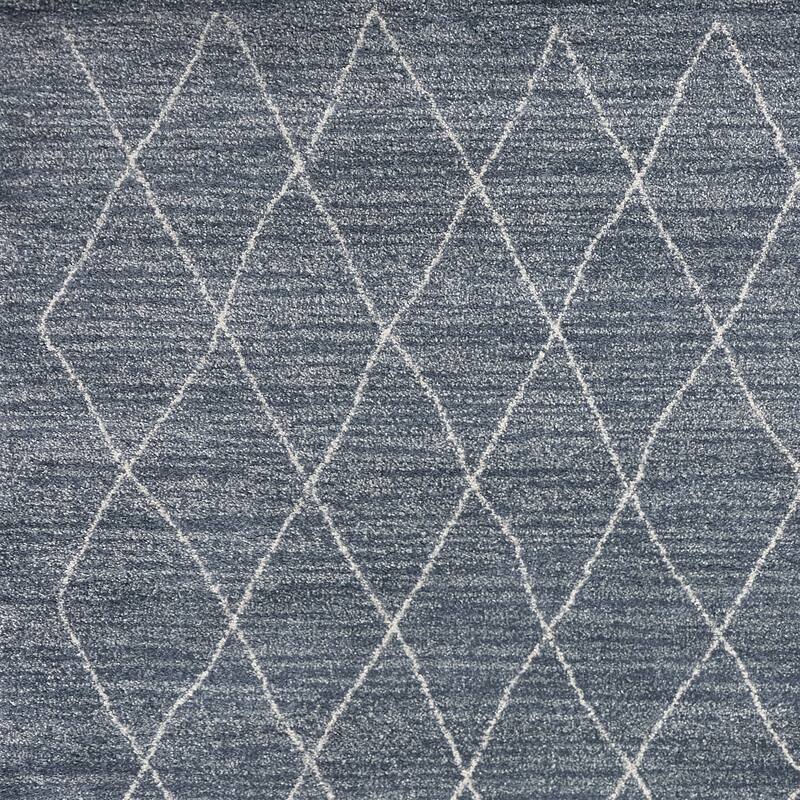 Domani Scene Blue Geometric Bohemian Vibe Area Rug