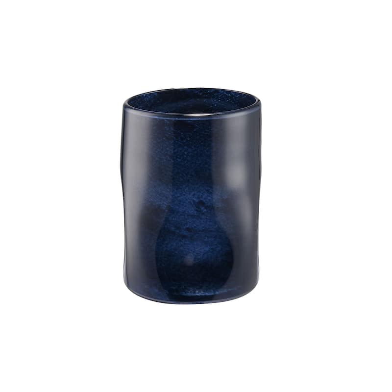 Atlas Alina Cylindrical Textured Colored Vase - Medium - Blue