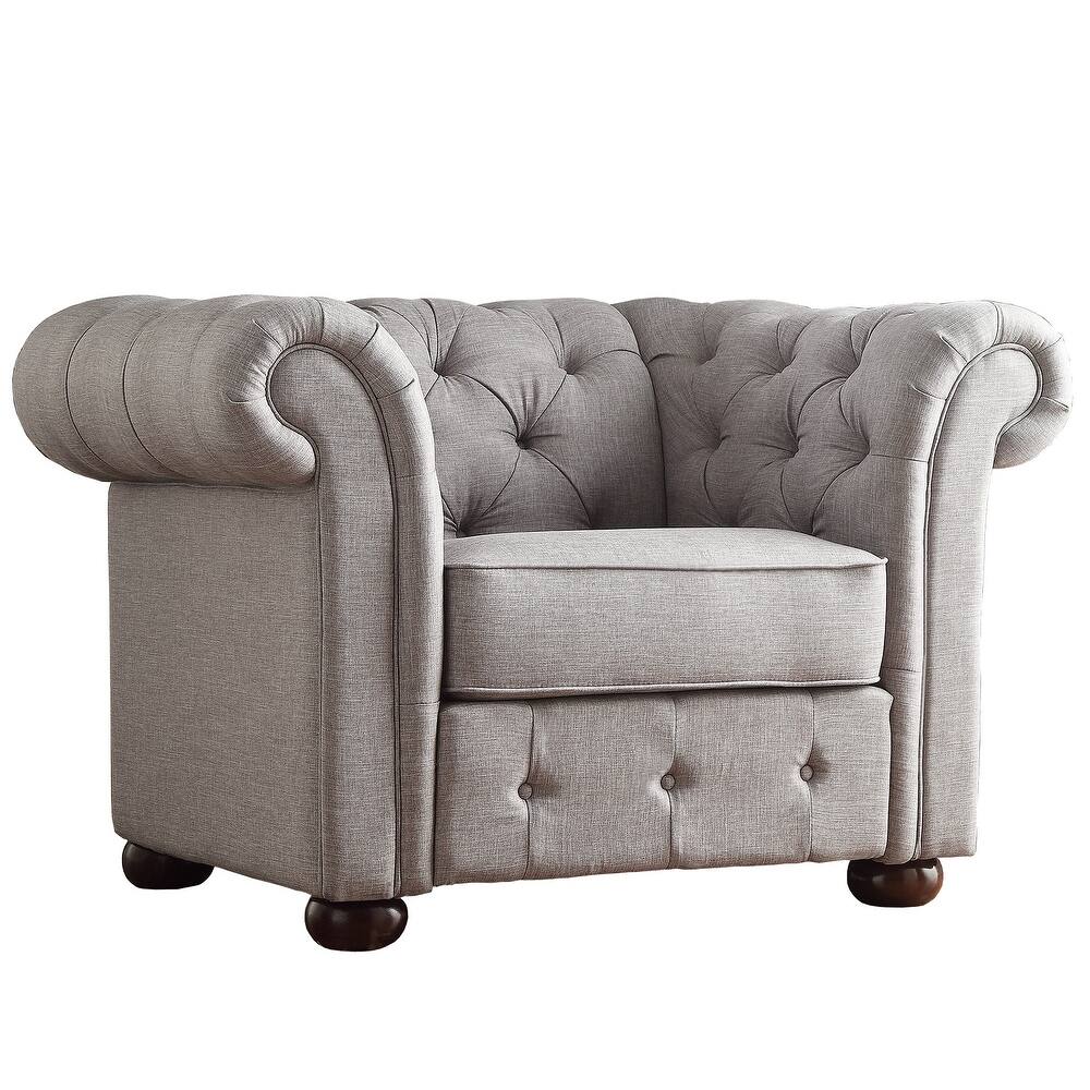 Knightsbridge Tufted Scrolled Chesterfield Chair by iNSPIRE Q Artisan