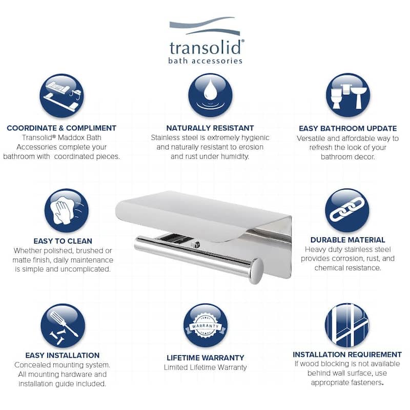 Transolid MPHS Maddox Wall Mounted Toilet Paper Holder