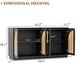 preview thumbnail 13 of 16, Double Layered 4 Doors Cabinet Modern Arched Design Storage Cabinet
