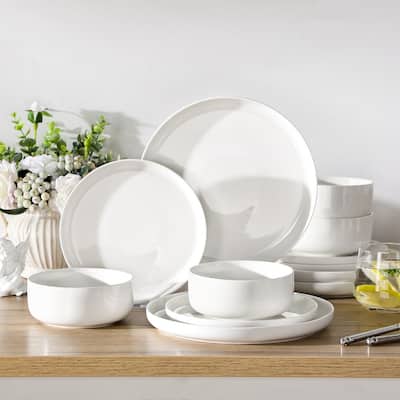 MALACASA LUNA 12-piece Porcelain Dinnerware Set (Service for 4)