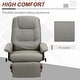 preview thumbnail 16 of 61, HomCom Faux Leather Adjustable Manual Swivel Base Recliner Chair with Comfortable and Relaxing Footrest