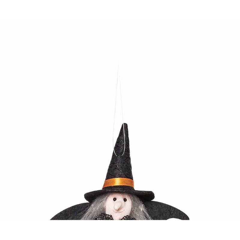 Black & Green Witch Ornament