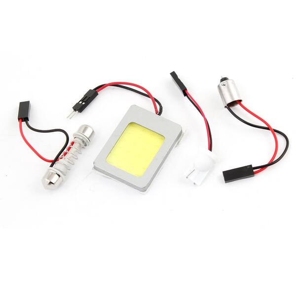 Unique Bargains Auto White 24 COB LED Roof Map Lamp Bulb Panel + T10