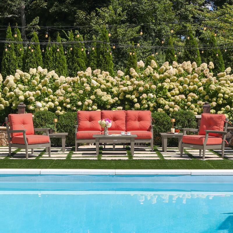 HIGHWOOD Lehigh 6-Piece Couch and Chair Deep Seating Set