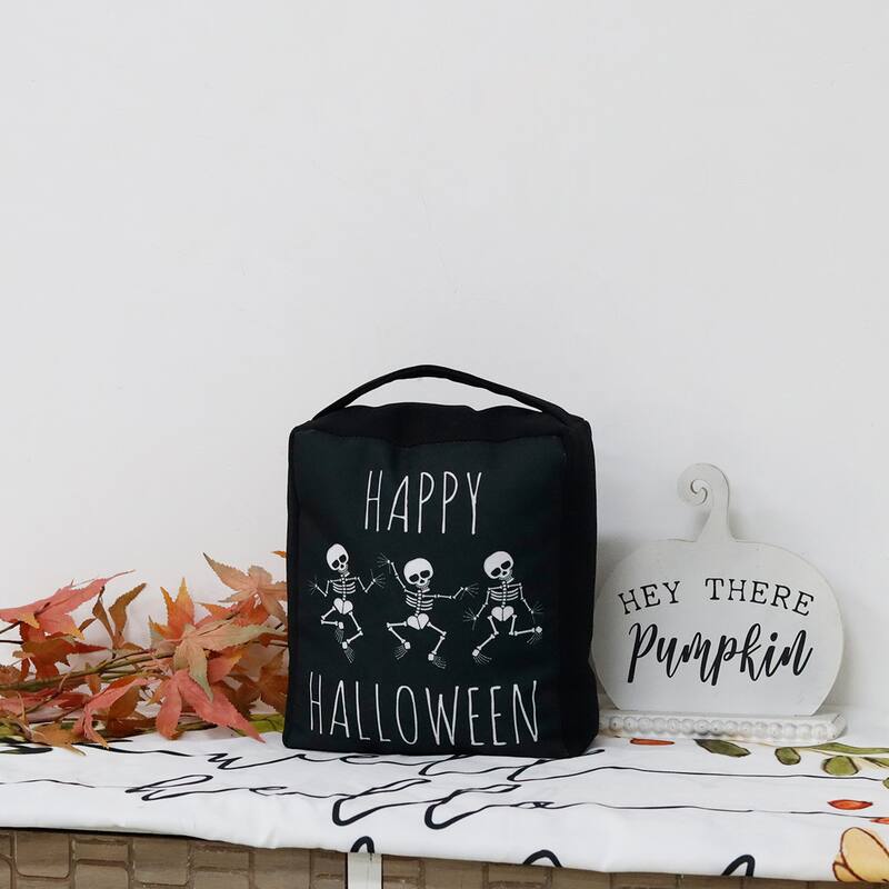 Happy Halloween Fabric Door Stop with Handle