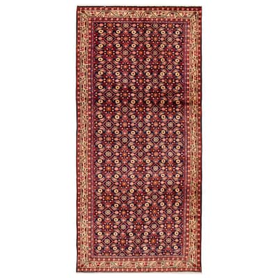 ECARPETGALLERY Hand-knotted Andelz Navy Wool Rug - 4'11 x 10'5