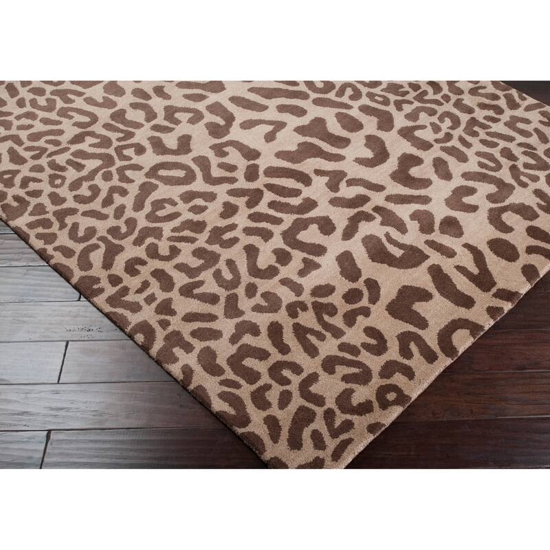 Hand-tufted Jungle Animal Print Runner Wool Area Rug
