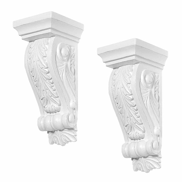 2 Fireplace Corbels Victorian Style White Urethane Set of 2 | Renovator's Supply