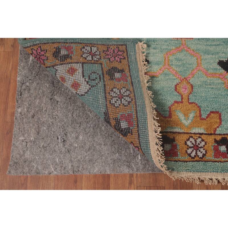 Light Green Heriz-Serapi Oriental Area Rug Handmade Wool Carpet - 8'11"x 11'9"